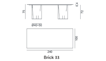Brick 33/34/36/38 Dining Table gallery